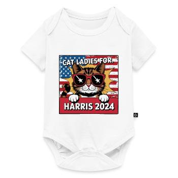 Cat Ladies For Kamala Harris 2024 USA America - Baby Premium short-sleeve bodysuit - white - Front