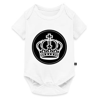 Symbole de la couronne Cercle - Body à manches courtes Premium Bébé - blanc - Devant