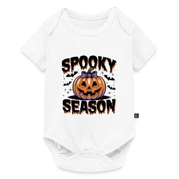 Citrouille d’Halloween, saison effrayante - Body à manches courtes Premium Bébé - blanc - Devant