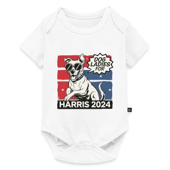 Chien Dames Pour Kamala Harris 2024 États-Unis Amérique - Body à manches courtes Premium Bébé - blanc - Devant