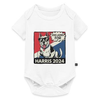 Chien Dames Pour Kamala Harris 2024 États-Unis Amérique - Body à manches courtes Premium Bébé - blanc - Devant