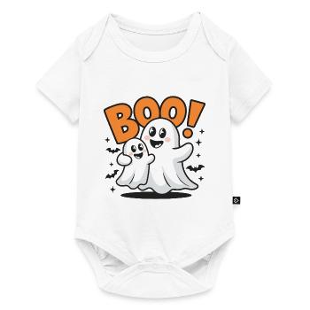 2 Funny Ghosts Halloween Boo - Baby Premium short-sleeve bodysuit - white - Front