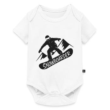 Snowboarders Snowboarding Snowboarding Winter sports - Baby Premium short-sleeve bodysuit - white - Front