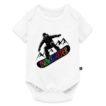Snowboarders Snowboarding Snowboarding Winter sports - Baby Premium short-sleeve bodysuit - white - Front