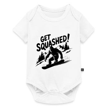 Bigfoot Snowboarder Snowboarding Winter Sports - Baby Premium short-sleeve bodysuit - white - Front