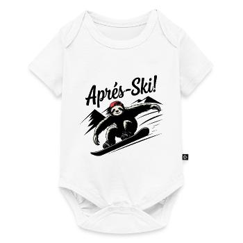 Sloth Sloth Snowboard Après-Ski - Body à manches courtes Premium Bébé - blanc - Devant
