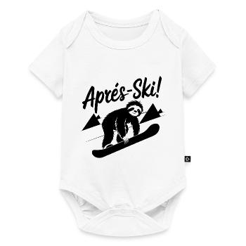 Sloth Sloth Snowboard Après-Ski - Body à manches courtes Premium Bébé - blanc - Devant