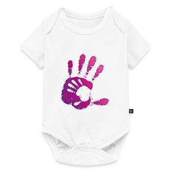 MAINS - VIOLET - Body à manches courtes Premium Bébé - blanc - Devant