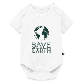 Militant écologiste Save our Earth Earth - Body à manches courtes Premium Bébé - blanc - Devant