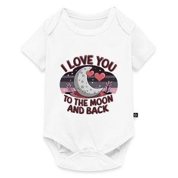 I love you to the Moon and back Valentine's Day - Baby Premium short-sleeve bodysuit - white - Front