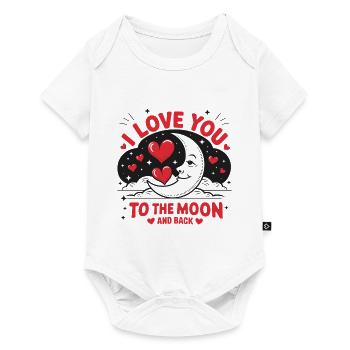 I love you to the Moon and back Valentine's Day - Baby Premium short-sleeve bodysuit - white - Front