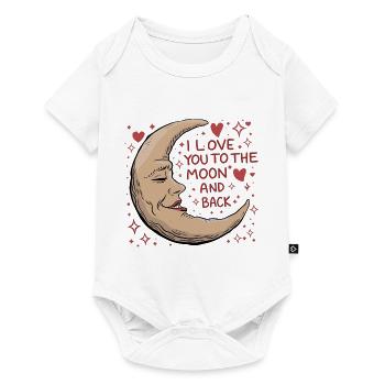 I love you to the Moon and back Valentine's Day - Baby Premium short-sleeve bodysuit - white - Front