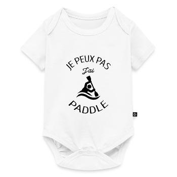 JE PEUX PAS J'AI PADDLE - Body à manches courtes Premium Bébé - blanc - Devant