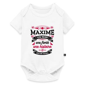 MAXIME UN NOM UNE FIERTÉ AUCUN RIVAL - Body à manches courtes Premium Bébé - blanc - Devant