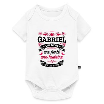 GABRIEL UN NOM UNE FIERTÉ AUCUN RIVAL - Body à manches courtes Premium Bébé - blanc - Devant
