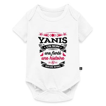 YANIS UN NOM UNE FIERTÉ AUCUN RIVAL - Body à manches courtes Premium Bébé - blanc - Devant