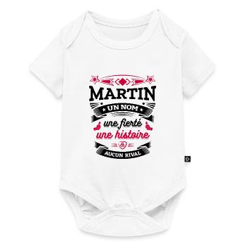 MARTIN UN NOM UNE FIERTÉ AUCUN RIVAL - Body à manches courtes Premium Bébé - blanc - Devant