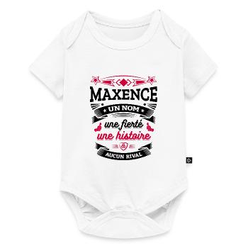 MAXENCE UN NOM UNE FIERTÉ AUCUN RIVAL - Body à manches courtes Premium Bébé - blanc - Devant