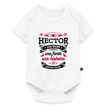 HECTOR UN NOM UNE FIERTÉ AUCUN RIVAL - Body à manches courtes Premium Bébé - blanc - Devant