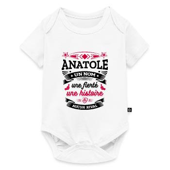 ANATOLE UN NOM UNE FIERTÉ AUCUN RIVAL - Body à manches courtes Premium Bébé - blanc - Devant