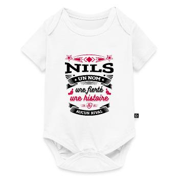 NILS UN NOM UNE FIERTÉ AUCUN RIVAL - Body à manches courtes Premium Bébé - blanc - Devant
