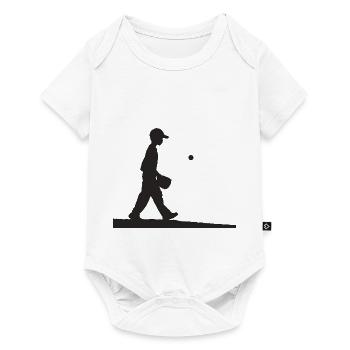 Baseball player black white - Baby Premium short-sleeve bodysuit - white - Front