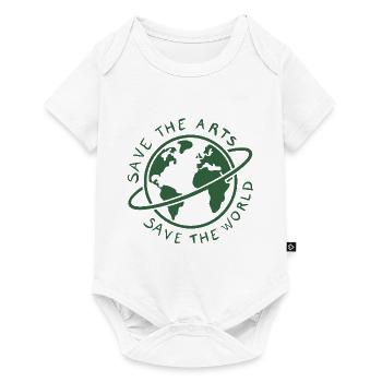Sauvez les arts Sauvez le monde Militant écologiste de la Terre - Body à manches courtes Premium Bébé - blanc - Devant