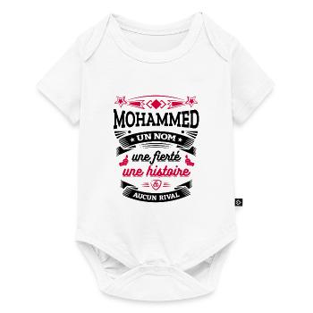 MOHAMMED UN NOM UNE FIERTÉ AUCUN RIVAL - Body à manches courtes Premium Bébé - blanc - Devant