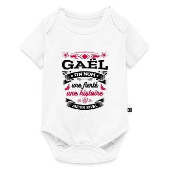 GAËL UN NOM UNE FIERTÉ AUCUN RIVAL - Body à manches courtes Premium Bébé - blanc - Devant
