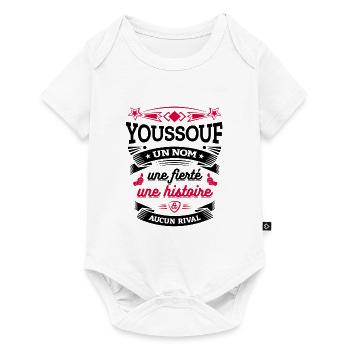YOUSSOUF UN NOM UNE FIERTÉ AUCUN RIVAL - Body à manches courtes Premium Bébé - blanc - Devant