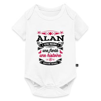 ALAN UN NOM UNE FIERTÉ AUCUN RIVAL - Body à manches courtes Premium Bébé - blanc - Devant