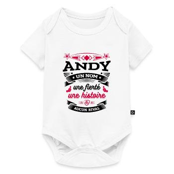 ANDY UN NOM UNE FIERTÉ AUCUN RIVAL - Body à manches courtes Premium Bébé - blanc - Devant
