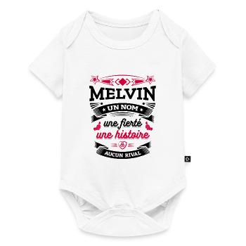 MELVIN UN NOM UNE FIERTÉ AUCUN RIVAL - Body à manches courtes Premium Bébé - blanc - Devant