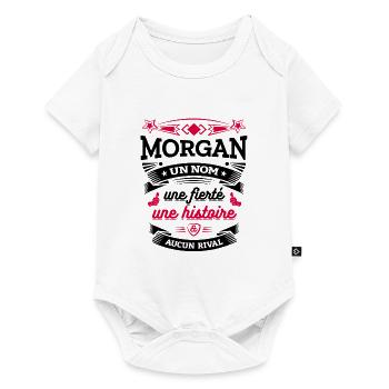 MORGAN UN NOM UNE FIERTÉ AUCUN RIVAL - Body à manches courtes Premium Bébé - blanc - Devant