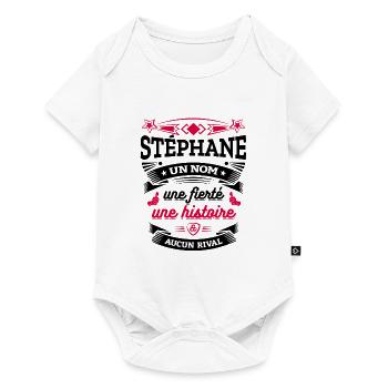 STÉPHANE UN NOM UNE FIERTÉ AUCUN RIVAL - Body à manches courtes Premium Bébé - blanc - Devant