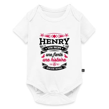 HENRY UN NOM UNE FIERTÉ AUCUN RIVAL - Body à manches courtes Premium Bébé - blanc - Devant