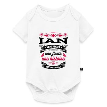 IAN UN NOM UNE FIERTÉ AUCUN RIVAL - Body à manches courtes Premium Bébé - blanc - Devant