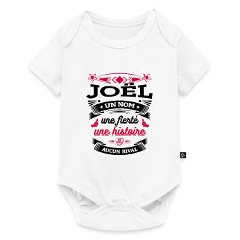 JOËL UN NOM UNE FIERTÉ AUCUN RIVAL - Body à manches courtes Premium Bébé - blanc - Devant