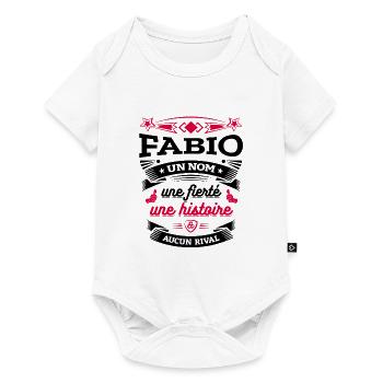 FABIO UN NOM UNE FIERTÉ AUCUN RIVAL - Body à manches courtes Premium Bébé - blanc - Devant