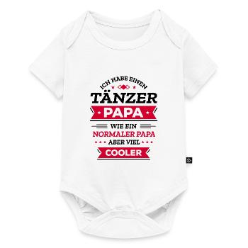 TÄNZER PAPA: VATERTAG, GEBURTSTAG, WEIHNACHTEN - Baby Premium Kurzarmbody - Weiß - Vorne