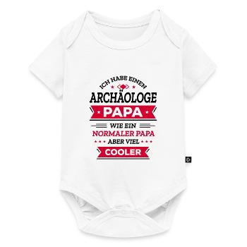ARCHÄOLOGE PAPA: COOL, VATERTAG, WEIHNACHTEN - Baby Premium Kurzarmbody - Weiß - Vorne