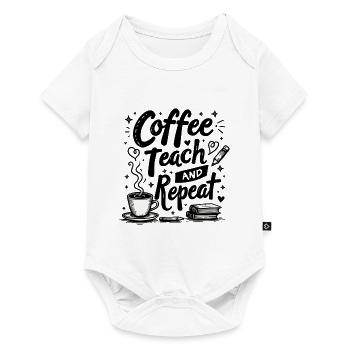 CoffeeTeach Repeat – Formation des formateurs d’enseignants - Body à manches courtes Premium Bébé - blanc - Devant
