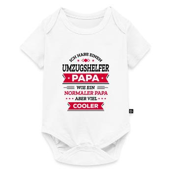 UMZUGSHELFER PAPA: GEBURTSTAG WEIHNACHTEN VATERTAG - Baby Premium Kurzarmbody - Weiß - Vorne