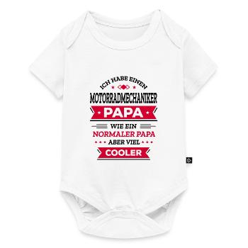 MOTORRADMECHANIKER PAPA - COOLER ALS NORMAL, TOP - Baby Premium Kurzarmbody - Weiß - Vorne