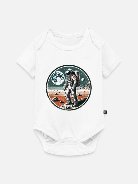 Astronaut - Baby Premium Kurzarmbody - Weiß