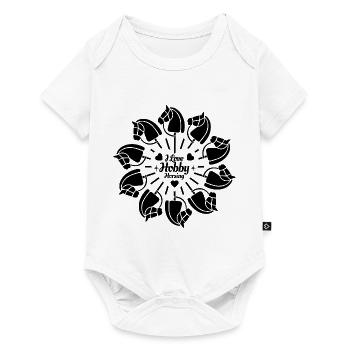 I Love Hobby Horsing - Herz - Hobby - Baby Premium Kurzarmbody - Weiß - Vorne