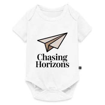 Paper Airplane Saying Quote Chasing Horizons - Baby Premium short-sleeve bodysuit - white - Front