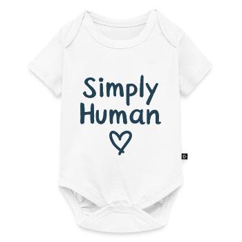 Simply Human Heart Humanity - Baby Premium short-sleeve bodysuit - white - Front