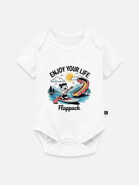 Enjoy Your Life - Flappach SUP-Spaß - Baby Premium Kurzarmbody - Weiß