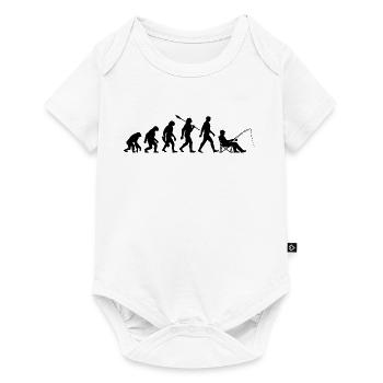 Evolution - Fishing, Angler Gift - Baby Premium short-sleeve bodysuit - white - Front